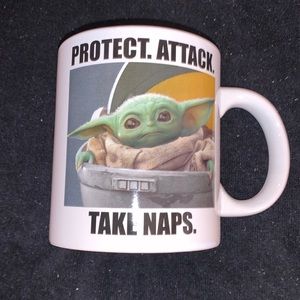 💚THE MANDALORIAN PROTECT ATTACK AND TAKE NAPS STAR WARS MUG💚